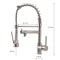 Single Handle Pull Down Sprayer Kitchen Faucet in Brushed Nickel